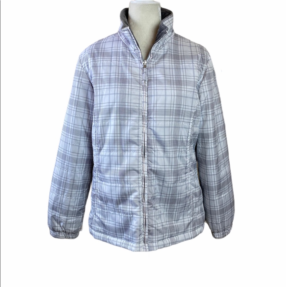 Below Zero White Windowpane All Weather Jacket Size XL